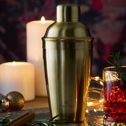 Viners Barware Gold Cocktail Shaker, 500ml thumbnail 2