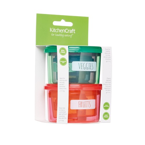 KitchenCraft Stacking Portion Control Storage Pots thumbnail 3