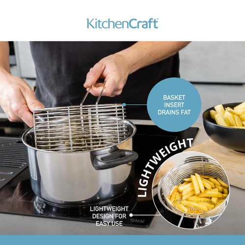 KitchenCraft Large Chip Fryer & Basket thumbnail 6