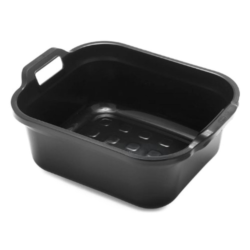 Addis Eco Black Recycled Plastic Washing up Bowl with Twin Handle, 10 Litre