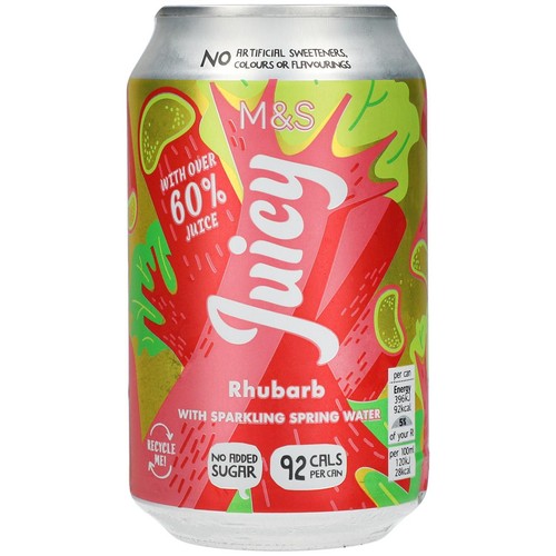 M&S Juicy Rhubarb with Sparkling Spring Water Multipack thumbnail 2