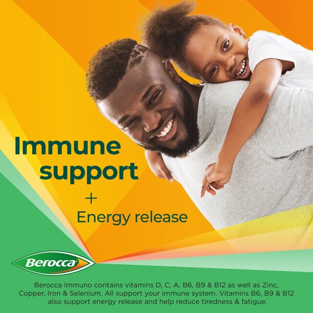 Berocca Immuno Orange Flavour Energy Immunity Vitamin Tablets thumbnail 2