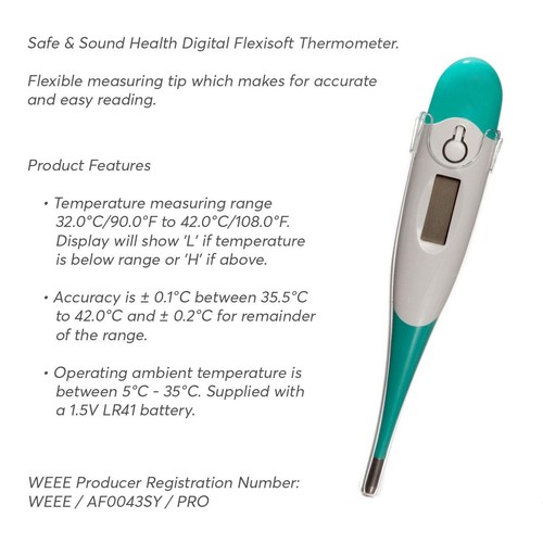 Safe & Sound Flexisoft Digital Thermometer thumbnail 2