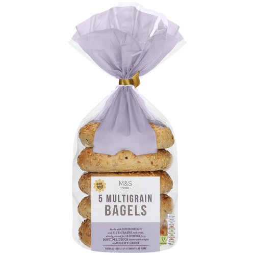 M&S 5 Multigrain Sourdough Bagels thumbnail 2