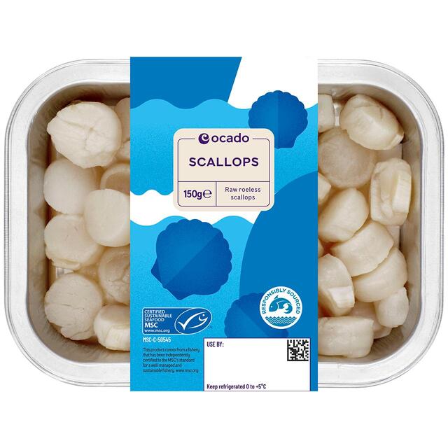 Ocado MSC Raw Roeless Scallops thumbnail 2