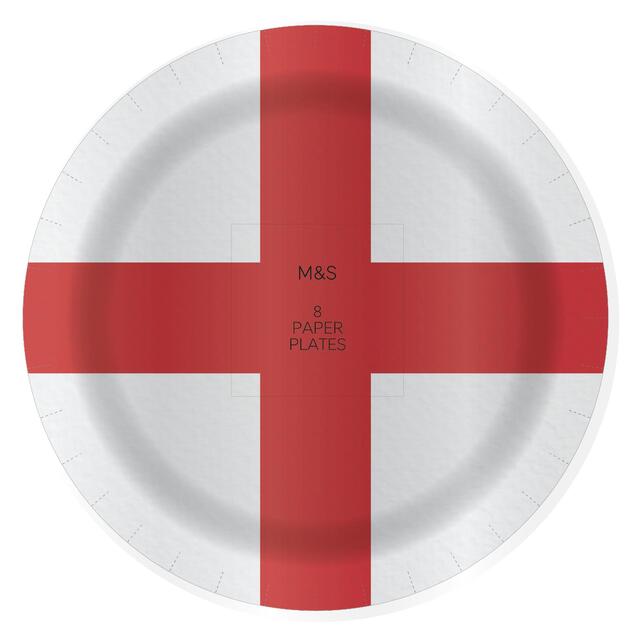 M&S England Flag Plates