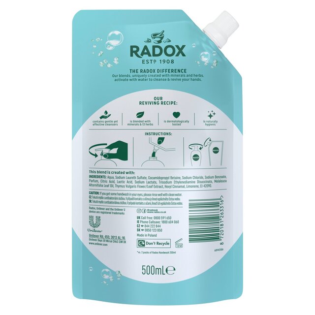 Radox Pouch Protect & Replenish Liquid Hand Wash Pouch thumbnail 3