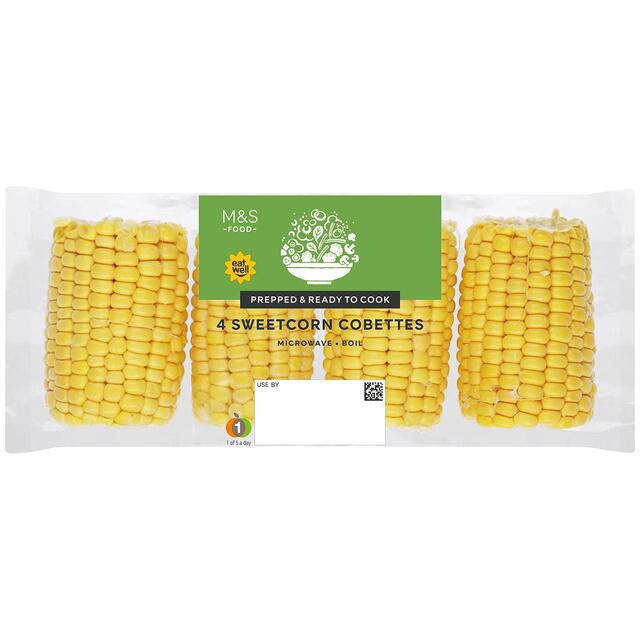 M&S 4 Sweetcorn Cobettes