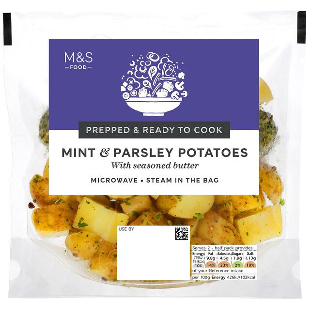 Cook with M&S Mint & Parsley Potatoes