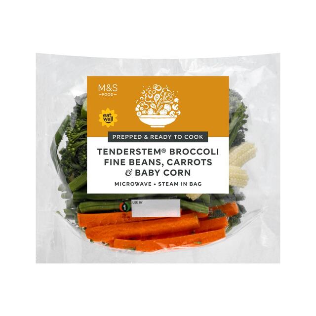 M&S Tenderstem Broccoli Fine Beans Carrots & Baby Corn