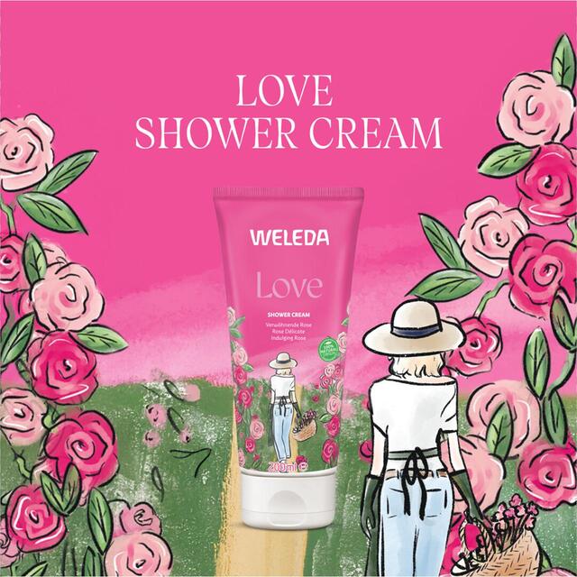 Weleda Rose Love Shower Cream Wash Certified Natural thumbnail 2