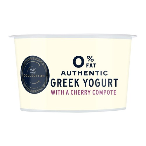 M&S Authentic Greek 0% Yogurt with Cherry