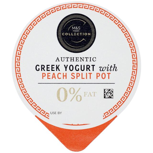 M&S Authentic Greek 0% Yogurt with Peach thumbnail 2