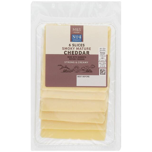 M&S Smoky Mature Cheddar Slices