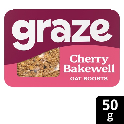 Graze Vegan Cherry Bakewell Snack Bars With Oats