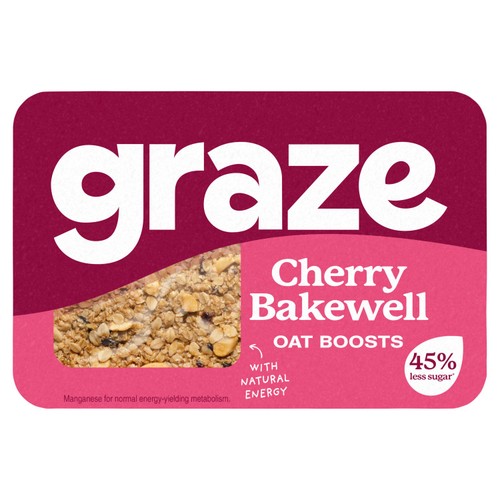 Graze Cherry Bakewell Oat Boosts Flapjack Snack thumbnail 2