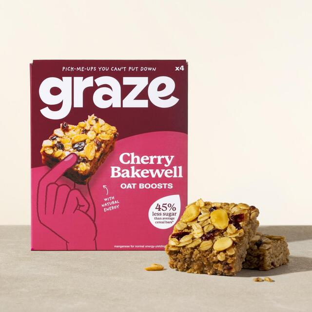 Graze Cherry Bakewell Oat Boosts Flapjack Snack thumbnail 2