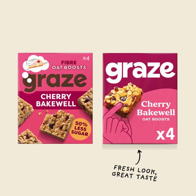 Graze Cherry Bakewell Oat Boosts Flapjack Snack thumbnail 4