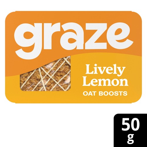 Graze Lively Lemon Snack Bars Wholegrain Oats