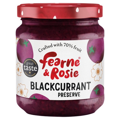 Fearne & Rosie Blackcurrant Jam 70% Fruit