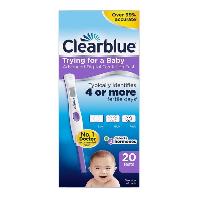 Clearblue Advanced Digital Ovulation Test Dual Hormone (20 per pack)