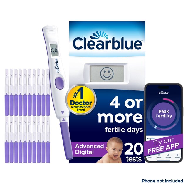 Clearblue Advanced Digital Ovulation Test Dual Hormone (20 per pack) thumbnail 2