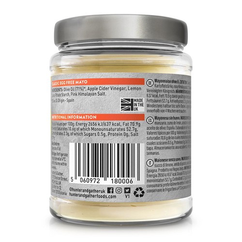Hunter & Gather Egg Free Olive Oil Mayo thumbnail 2