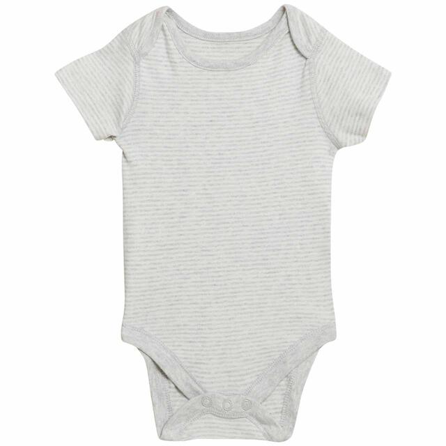 M&S 7pk Lion Bodysuits, Newborn-3 Y, Grey Mix thumbnail 4