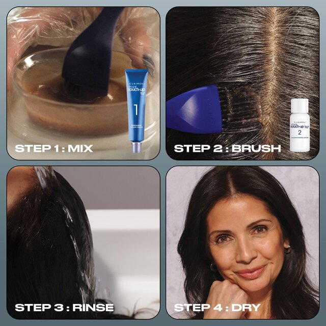 Clairol Root Touch-Up Permanent Hair Dye 4 Dark Brown, Full Coverage thumbnail 3