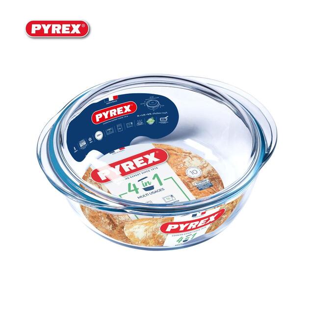 Pyrex Round Casserole (2.3L dish + 0.7L lid)