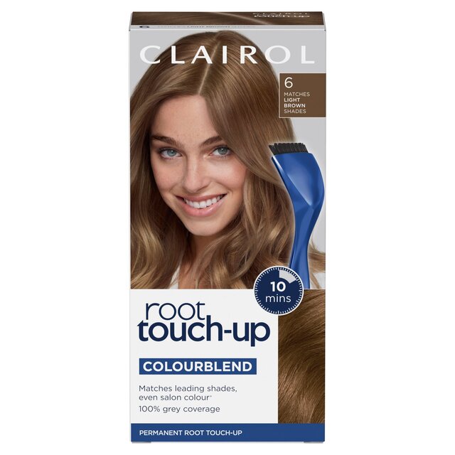 Clairol Root Touch-Up Hair Dye 6 Light Brown - Image 1