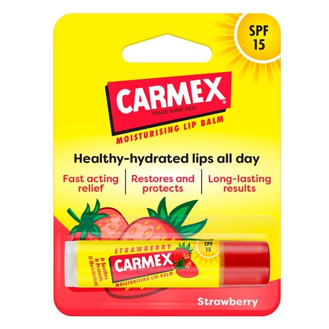 Carmex Strawberry Lip Balm Click Stick SPF15