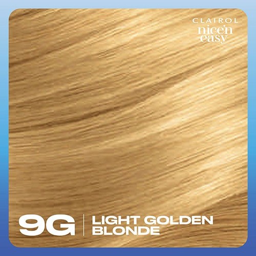 Clairol Nice'n Easy Permanent Hair Dye, 9G Light Golden Blonde thumbnail 7