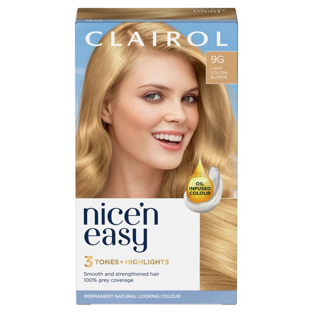 Clairol Nice'n Easy Hair Dye, 9G Light Golden Blonde