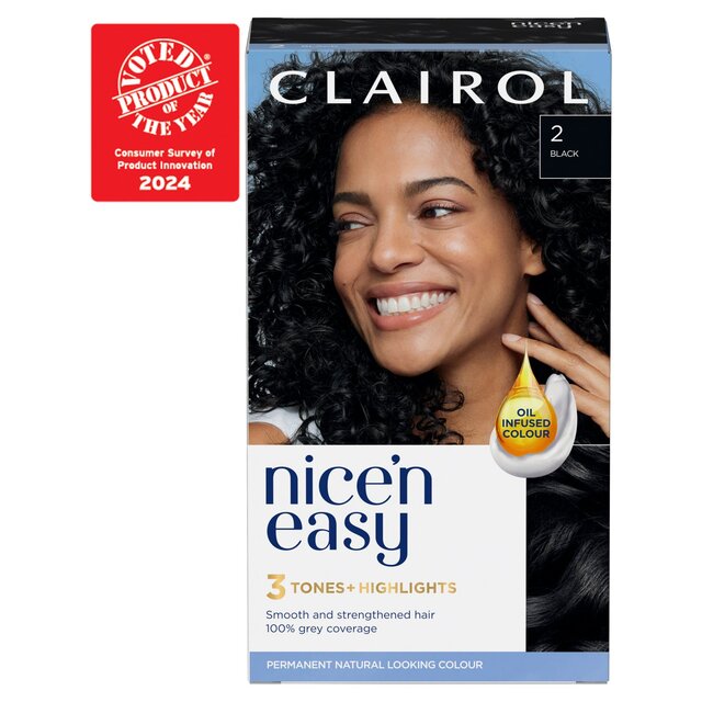 Clairol Nice'n Easy Hair Dye, 2 Black