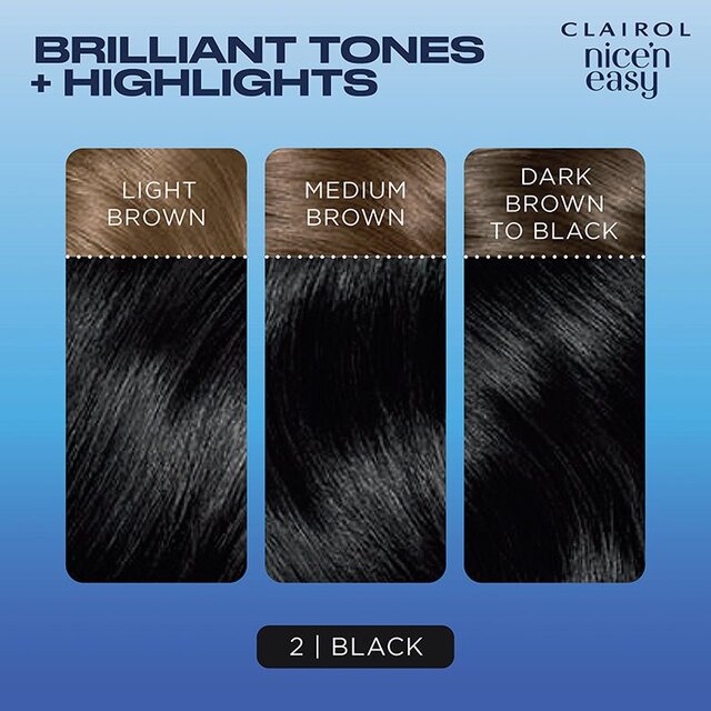 Clairol Nice'n Easy Hair Dye, 2 Black thumbnail 3