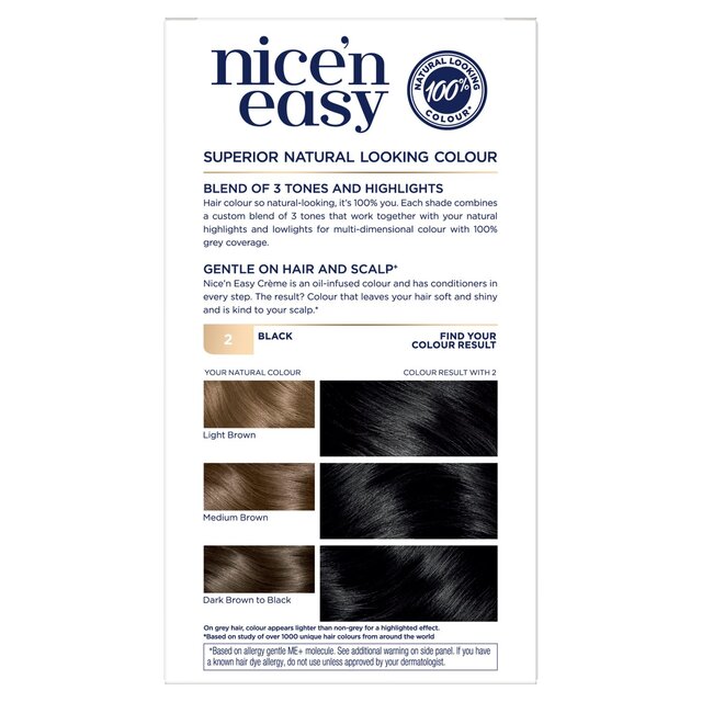 Clairol Nice'n Easy Hair Dye, 2 Black thumbnail 5