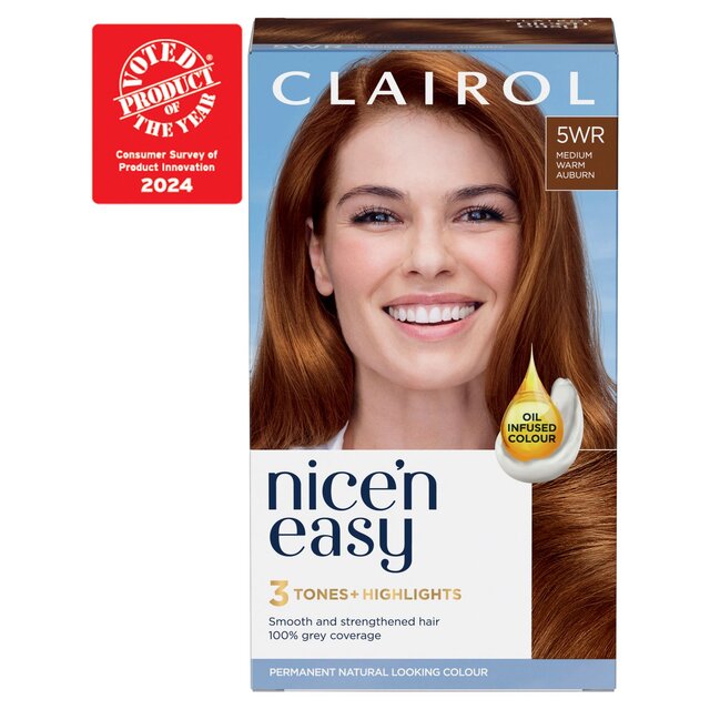 Clairol Nice'n Easy Hair Dye, 5WR Medium Warm Auburn