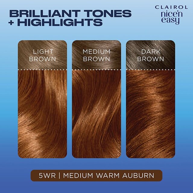 Clairol Nice'n Easy Hair Dye, 5WR Medium Warm Auburn thumbnail 3