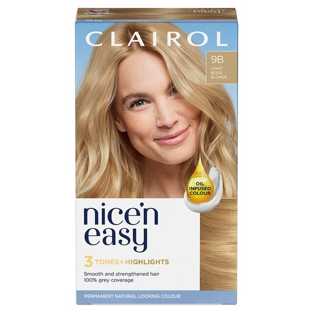 Clairol Nice'n Easy Hair Dye, 9B Light Beige Blonde