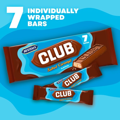 McVitie's Club Salted Caramel Flavour Biscuit Bars Multipack thumbnail 2