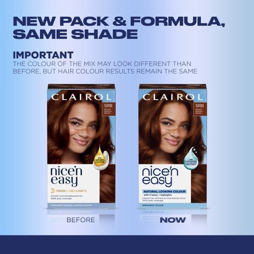 Clairol Nice'n Easy Hair Dye, 5RB Medium Reddish Brown thumbnail 6