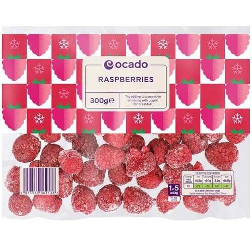 Ocado Frozen Raspberries thumbnail 2