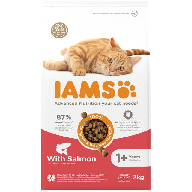 IAMS Adult Dry Cat Food Salmon thumbnail 2