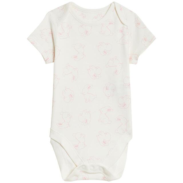 M&S 7 Pack Bodysuits, Pink Mix, 0-3 Years thumbnail 2
