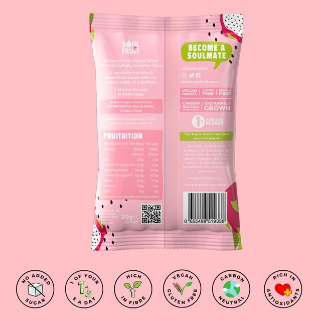 Soul Fruit Freeze Dried Dragon Fruit Crisps thumbnail 5