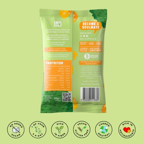 Soul Fruit Freeze Dried Jackfruit Crisps thumbnail 5