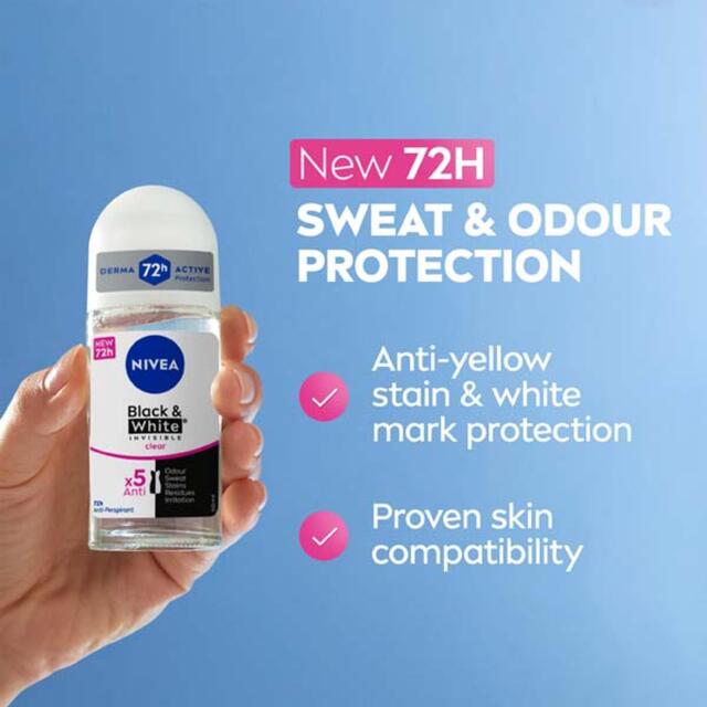 NIVEA Black & White Original Anti-Perspirant Deodorant Roll-On thumbnail 5