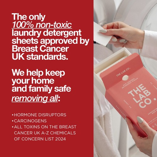 The Lab Co. Laundry Detergent Sheets Non Bio Energising Scent 64 Loads thumbnail 3