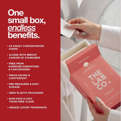 The Lab Co. Laundry Detergent Sheets Non Bio Energising Scent 64 Loads thumbnail 7
